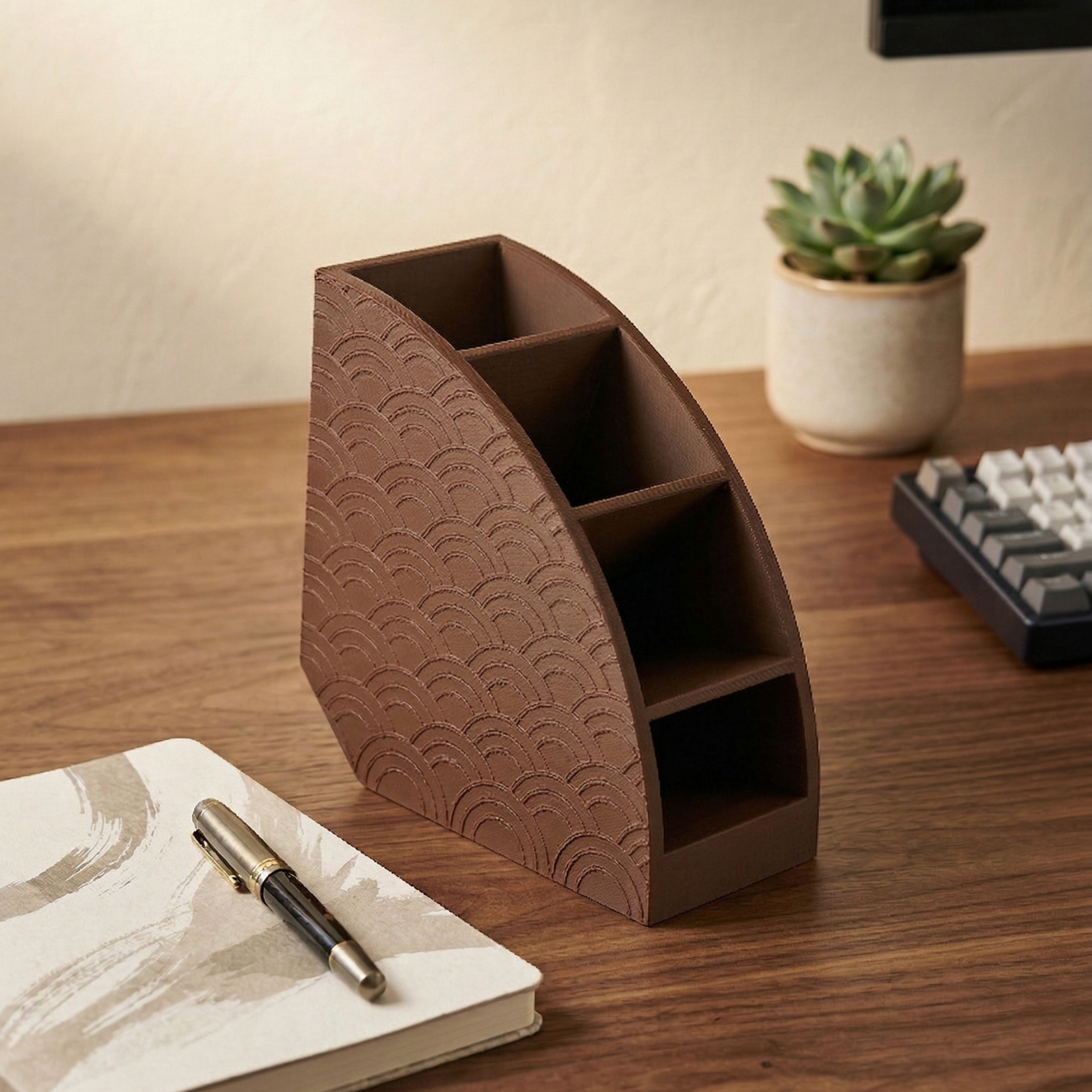 Schreibtisch Eck-Organizer – Wellen Design
